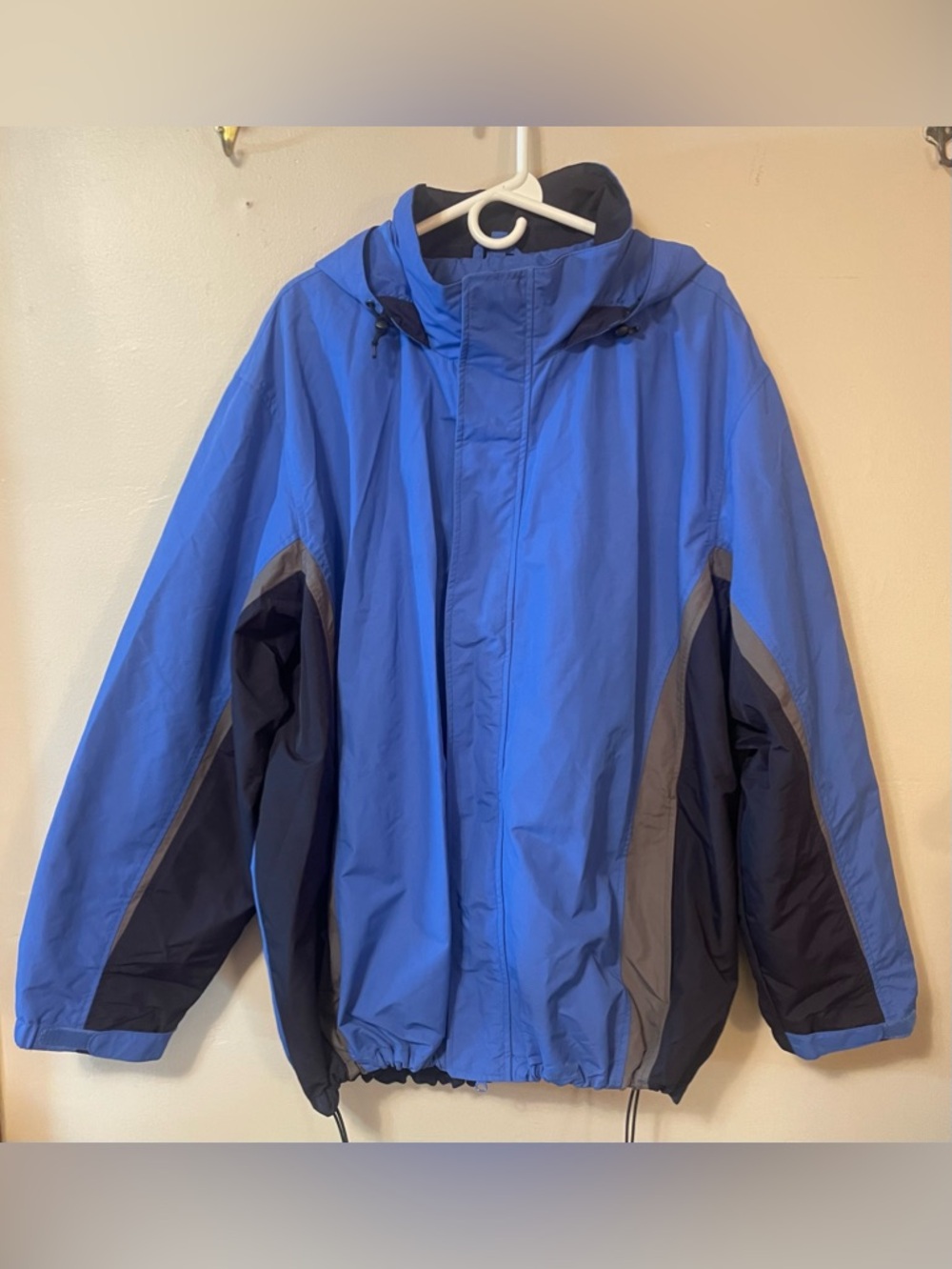 Lands' End Men's 3XL Blue Colorblock Squall Jacket - EUC